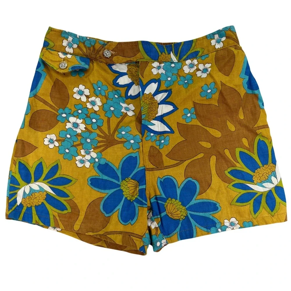 VTG Jantzen Limited 60s Surf Shorts Flower Power USA W28